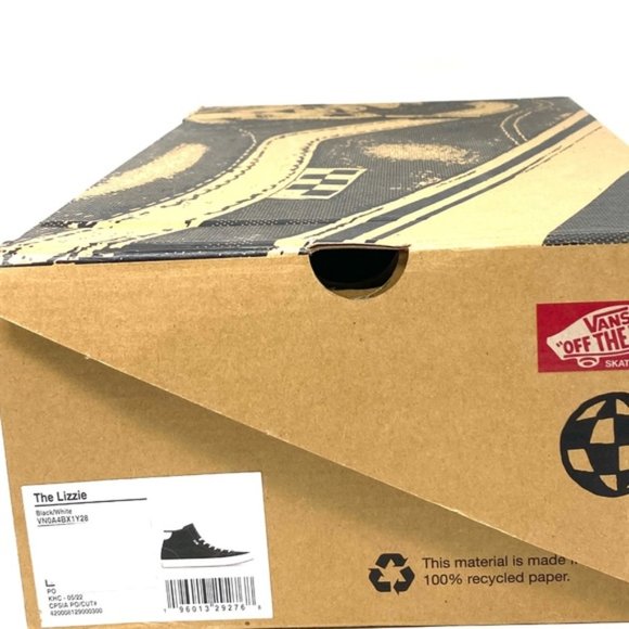 VANS Lizzie Shoe Casual Women's Suede Canvas White Black Sneakers Hi VN0A4BX1Y28 - Picture 2 of 11